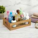 Dicunoy Decorative Wooden Crates, Rustic Countertop Nesting Basket with Handle, Antique Small Storage Containers for Fruit, Veggies, Kitchen, Bathroom, Shelf, Pantry, Gift Basket, 1pc