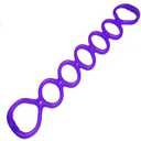 7 Ring Stretch Resistance Exercise Band, Miracle Miles Band, Yoga Stretching, Arm, Shoulders, Foot, Leg Fitness Home Gym Physical Therapy Band (Violet)