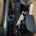 Sunny Health & Fitness Total Body 2-in-1 Smart Stepper Machine for Home with Handlebar and Resistance Bands (Grey)