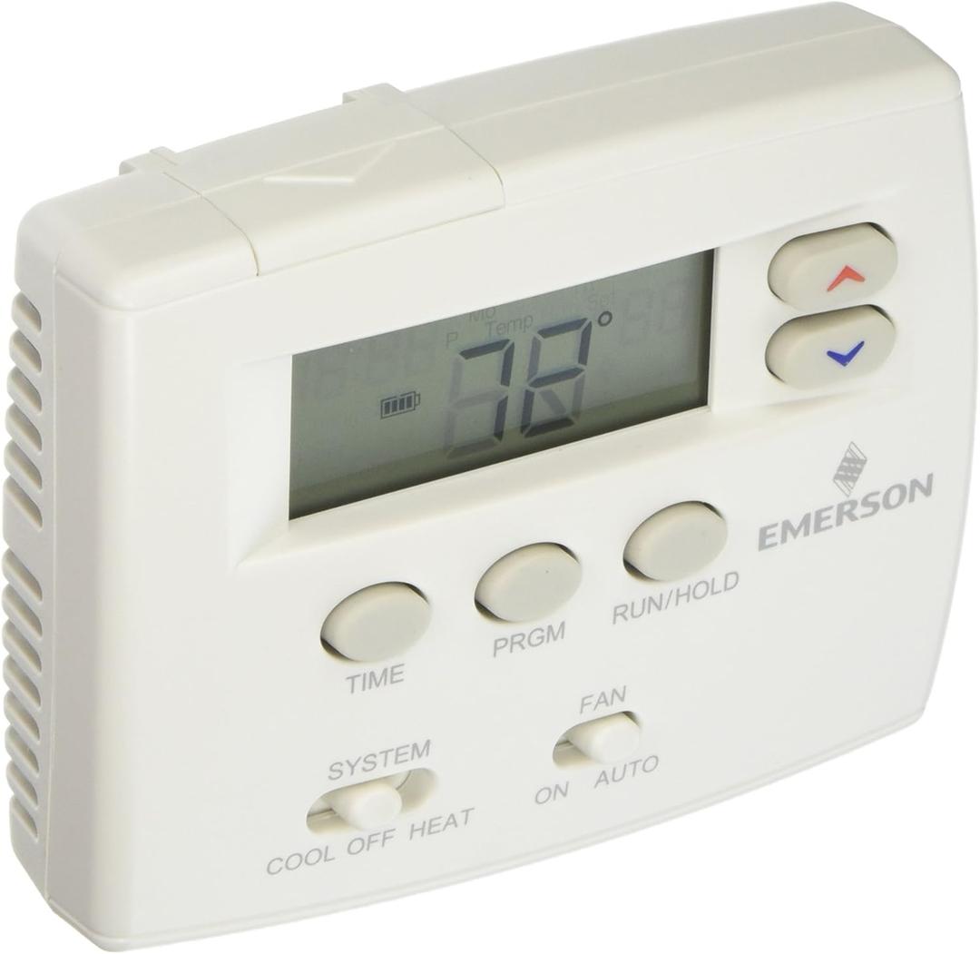 White-Rodgers Emerson 1F80-0224 Single Stage 24 Hour Programmable Thermostat,Blue