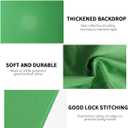 7*6.5FT Green Screen Backdrop with Wheels,Chromakey Green Photography Polyester Background Studio Portable Movable Backdrop Support Stand with Pulley for Streaming,Video Gaming,Zoom Meeting