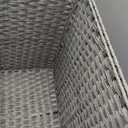 Greenstell Laundry Hamper with Lid, 90L Clothes Hamper with 2 Removable Liner Bags & 2 Mesh Laundry Bags, Handwoven Synthetic Rattan Laundry Basket for Clothes, Toys in Bathroom, Bedroom Grey (90L (18.1 x 13.0 x 23.6 inches), Gray)