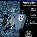 Tall silver for iPhone 11 Pro Max Case with [2 Screen Protector ], Military Grade Shockproof Heavy Duty Drop Protection Rugged Case 6.5"(LightGrey Blue)