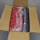 MUXHOMO 7 Pieces Queen Comforter Set, Reversible Bed in a Bag Queen Size, All Season Bedding Set with Comforter, Flat Sheet, Fitted Sheet, Pillowcases & Shams, Red & Black