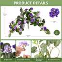Hommyea Artificial Flowers for Outdoor Decor 2 Pcs Silk Fake Flowers, UV Resistant Faux Flowers for Outdoor Planters No Fade Spring Summer Flowers for Home Porch Garden Patio Yard Decorations