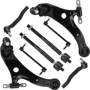 8pcs Front Lower Control Arms w/Ball Joints for Toyota Sienna 2004-2010 MS86170 MS86169 Tie Rods Sway Bars Suspension Kit, K80249 ES80626 ES80627 EV80893