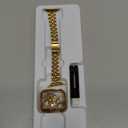 Slim Watch Band Compatible with Apple Watch 41mm 45mm 42mm 44mm 40mm 38mm Metal Stainless Steel Watchband Suitable for iWatch 9/8/7/6/5/4/3/2/1/SE series Women Luxury Strap (Gold)