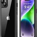 Protebox for iPhone 14 Waterproof Case with Built-in Screen Protector, Shockproof Dustproof Full Body Protective IP68 Waterproof Phone Case for iPhone 14 6.1 inch (Black/Clear)