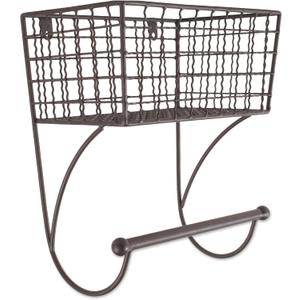DII Rustic Farmhouse Bathroom Dcor, Metal Storage, Small Towel Bar, Rustic
