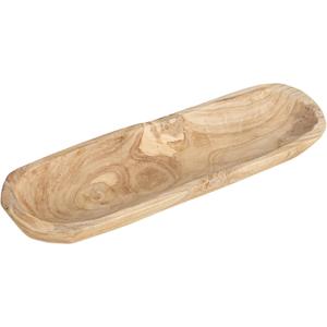 Creative Co-Op Paulownia Wood Oval Bowl | Brown | 22.75" L x 6" W x 3.25" H | (Natural Wood)