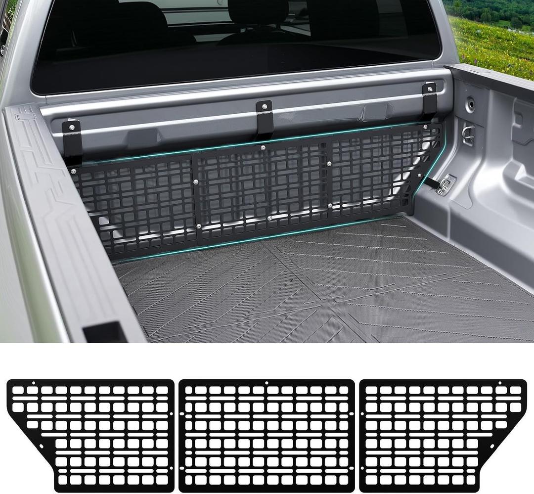 Front Truck Bed Molle Panel Rack System Compatible with 2023-2025 Chevy Colorado/GMC Canyon Accessories Cargo Storage Organizer Tools Rack Fit for 23-25 Chevrolet Colorado Accessories