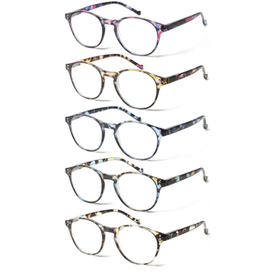 NORPERWIS 5 Pairs Reading Glasses - Standard Fit Spring Hinge Readers Glasses for Men and Women (Multicolor, 3.5, x)