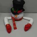 Christmas Tree Topper with Snowflake Projector Light, Holiday Hat Decor for Xmas & New Year, White