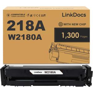218A Black Toner Cartridge Compatible for HP 218A W2180A 218X W2180X for use in HP Color Laserjet Pro MFP 3301FDW 3301SDW 3301CDW 3201DW Printer, no Chip