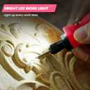 HARDELL Mini Cordless Rotary Tool, 5-Speed 3.7V Rechargeable Rotary Tool Kit with 69 Accessories, USB Charging Multi-Purpose DIY Tool for Sanding, Polishing, Drilling, Engraving(Pink 69pcs)