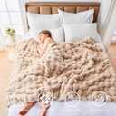 Faux Fur Throw Blanket for Couch, 1000 GSM Cozy Fuzzy Fluffy Soft Plush Thick Bubble Sherpa Blanket for Sofa Bedroom Living Room, Mothers Day Birthday Gifts for Women Home Decor, 50*60