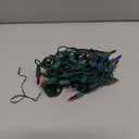 Warm Multi Color Christmas Tree Lights - 9 ft String of 50 Incandescent Mini Bulbs Multifunctional Lighting Modes, for Decorative, Bedroom, Outdoor, Xmas Twinkle Lights with Green Wire Total 10.4 ft