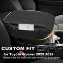 Rilsen Custom for Center Console Cover 2025 2026 Toyota 4runner Armrest Cover Accessories PU Leather Armrest Seat Box Cover Protector with Pockets Storage Bag