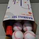 4 in 1 T Ball Sets for Kids 3-5 with Toss and Catch Ball Set, Hanging Tee Stand with Auto Pitching Machine/ 2 Bats, Indoor Outdoor Toys Birthday Baseball Gifts for Toddler Boys Girls, Blue