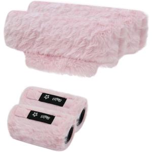 SPRING SEAON Crutches Padding Universal Crutch Pads for Armpits and Hand Grips Pads for Crutches Underarm Crutch Cushions Fluffy Crutch Covers Machine Washable (Pink)