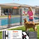 VEVOR Pool Fence, 4 x 2.5 FT Pool Gate for Inground Pools, Pool Safety Fence Gate Kit with Stainless Steel Latch, Removable Child Safety Pool Fencing, Black, 4FTx2.5FT