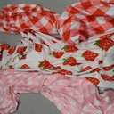 SmoothNovelty 3 Pcs Strawberry Cylinder Pedestal Stand Covers Spandex Plinth Strawberry Themed Cylinder Stand Covers for Birthday Party Wedding Shower Props Decor