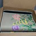 Kitchen Rug Sets 3 Piece Spring Summer Blooming Flowers Kitchen Rugs for Floor Non-Slip Low-Pile Washable 17x29+17x47+17x59