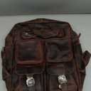 Emporio Handicraft Vintage Brown Leather Backpack  Handmade Roll Top Rucksack with Buckle Straps Multiple Pockets  Classic Travel Bag for Men & Women