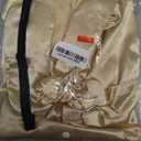 MEEYI Silk Pajamas for Women with Feather Trim Long Sleeve Satin Pajama Set 2 Piece Button Down Pjs Print Sleepwear (Medium, Champagne)