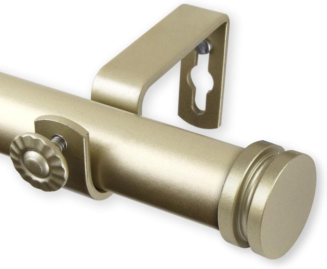 Rod Desyne 100-50-1603 1" Bun Curtain Rod, 160-240", Gold