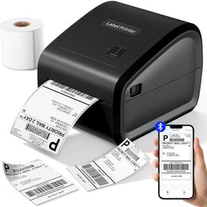 COLORWING D550 Bluetooth Thermal Label Printer for Small Business: 4x6 Wireless Shipping with Label Bin, Compatible with USPS, Amazon, Ebay, Etsy