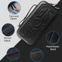 URMLCUS Carrying Case for Nintendo Switch 2 (2025), Hard Shell Travel Case with 10 Game Card Slots, Water Resistant & Shock Resistant Protection for Console & Accessories +4 Thumb Grip Caps (Black)