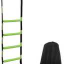 Boat Rope Ladder, Heavy Duty 550lbs Strength Climbing Marine Rope Ladder with Reinforced Steps for Inflatable Boat, Pontoon Boat, Sailboat, Kayak, Motorboat, Canoeing(​Five-Step)