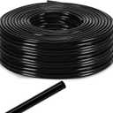 656 Feet 1/4 Inch Drip Irrigation Tubing Irrigation Hose Garden Watering Tube Line, Drip Line Watering Automatic Irrigation Equipment Set for Garden Irrigation System Flower Patio Lawn(Black)