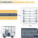 Upgraded 3751DD1001J 3751DD1001C Dishwasher Lower Rack Replacement Parts for LG Dishwasher Parts Lower Dishrack Drawer MGR47998602 LDF7774ST LDF5545ST LG Bottom Dishwasher Rack Wheels Dish Washer Tray