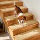 Umimile Non-Slip Stair Treads for Wooden Steps, 15 Pack Indoor Carpet Treads, Super Strong Adhesive Washable Runner for Kids, Elders, Pets (Beige, 14x8x30 & 1x30x30)