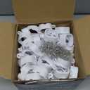 AHKWK 95 Pcs Light Clips for Govee Pro Permanent Outdoor Lights Compatible with Pro H706A H706B H706C Outdoor Decoration and Fixed luminaire Mounting Brackets Screws Kit (White)