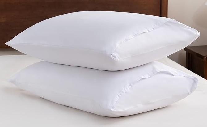 White Pillowcases, King Size, 2 Pcs