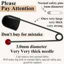 Juexica 5 Pcs Large Safety Pins 5 Inch Jumbo Stainless Steel Safety Pins Heavy Duty Huge for Strong Laundry Upholstery Sewing Quilting Key Rings Craft Outdoor (Black)