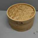 Prime Home Direct Bamboo Steamer Basket 10-Inch | 2-Tier Steamer for Cooking | 50 Liners, Chopsticks, Sauce Dish | Steaming Asian Food, Bao Buns, Chinese, Dim Sum, Dumpling, Rice, Vegetable Steam Pot