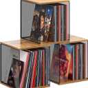 3 Cube Vinyl Record Storage DIY Stackable 120-150 Records Visualize Album Storage Record Storage Crate
