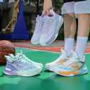 Mens Womens Basketball Shoes Fashion Sneakers Athletic Comfortable Breathable Leightweight Lace-Up Outdoor Non Slip Sport Shoe Blue Size 8