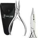 Pro Hair Extension Tools Mini 3 Holes Silicone Micro Beads & Nano Rings Hair Extensions Opener & Remover Pliers Hair Tinsel Feathers Fitting Plier Micro Bead Crimping Plier (Mirror Polish Soft)