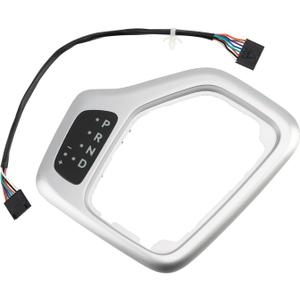 Upgrade Transmission Shifter Bezel with Harness Kit, 601-402 Silver, Compatible With 2014-2018 Jeep Cherokee, Replaces# 5YD27XSAAA 68413957AA