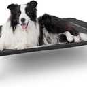 Bedsure Outdoor Elevated Dog Bed Large Sized Dog, Portable Indoor & Outdoor Cooling Raised Cot Pet Hammock Bed with Skid-Resistant Feet, Frame with Breathable Mesh, Black, 49 inches