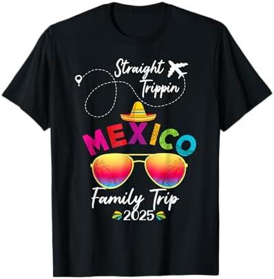 Mexico Family Vacation Cancun 2025 Straight Trippin T-Shirt Size XXL 4 Pcs