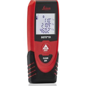 Leica DISTO D1 120ft Laser Distance Measure with Bluetooth 4.0, Black/Red