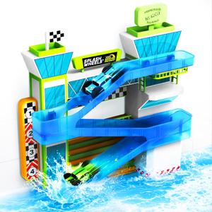 Tub Works Splash Wheels Bathtime Raceway Car Ramp Toddler Bath Toy Race Car Track with 2 Water-Activated Light-Up Racers Light Up Bath Toys Flash & Change ColorsEngaging Bathtub Toys for Kids missing some