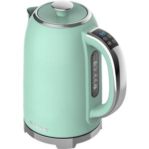 Electric Kettle, 1.7L/1500W, Stainless Steel, Digital Touch Panel, Keep Warm Function, Auto Shutoff, BPA-Free, Hot Water Kettle for Coffee & Tea, No Plastic Contact with Water (Light Green)