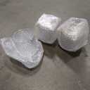 Aoriher 4 Pcs Crystal Glass Candy Jar Set with Lids Home Decorative Storage Jars for Apothecary, Bathroom, Kitchen, and Pantry, Ideal for Cotton Swabs and Jewelry(Large,Clear)